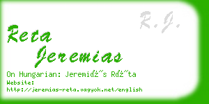 reta jeremias business card